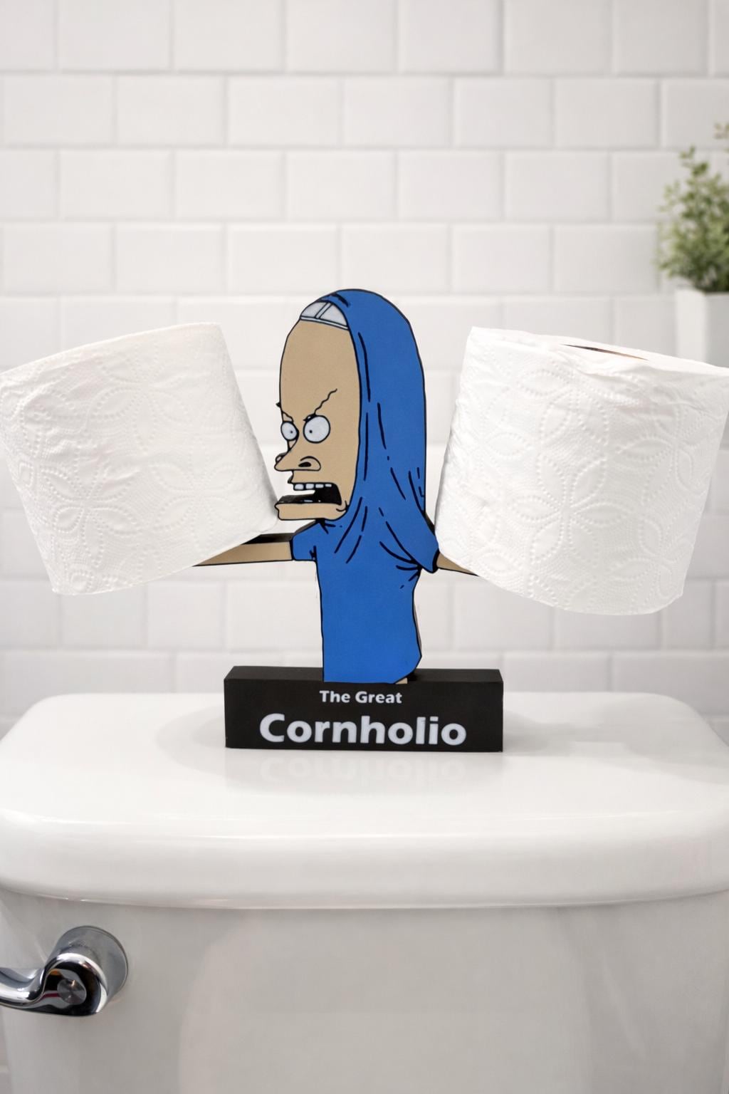 Beavis & The Cornholio Toilet Paper Holder - Funny Bathroom Decor