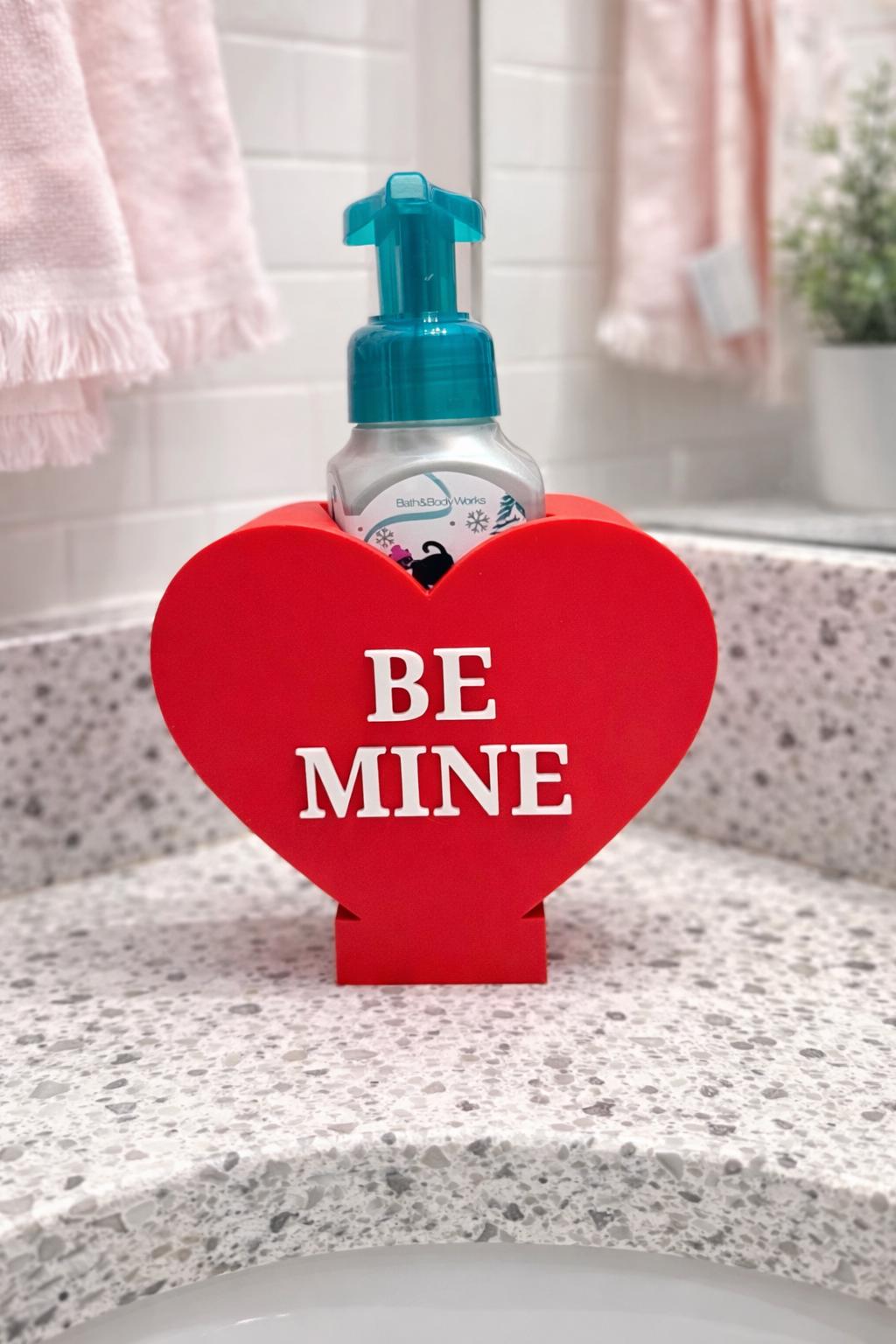Valentine's Day "Be Mine"  foam soap dispenser
