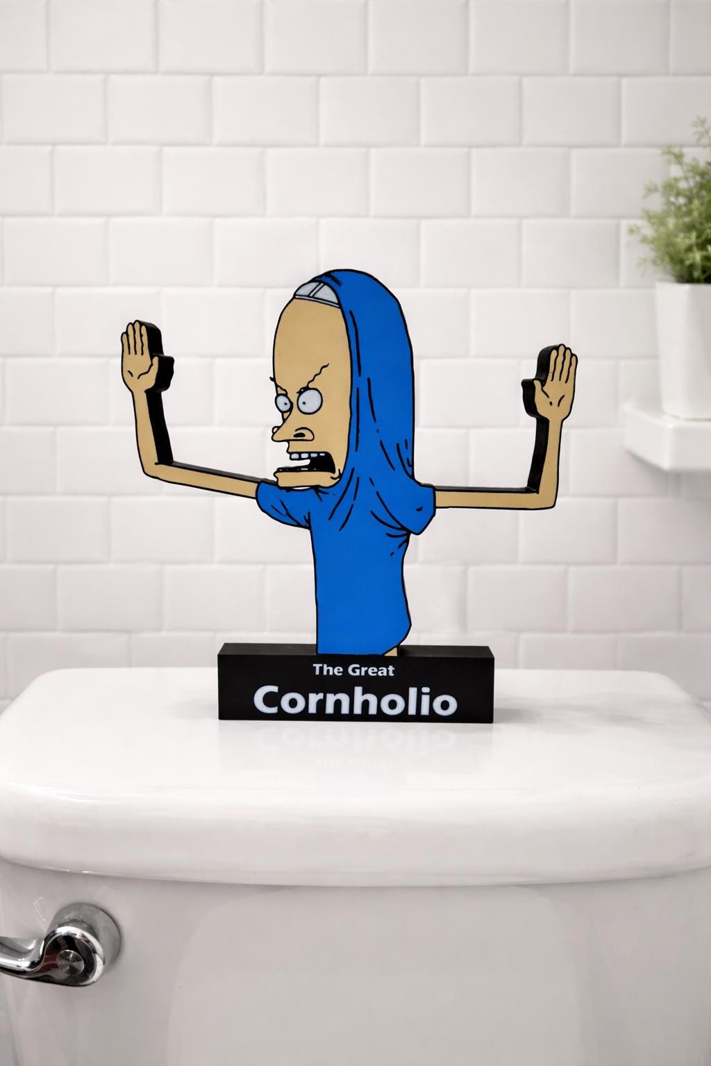 Beavis & The Cornholio Toilet Paper Holder - Funny Bathroom Decor