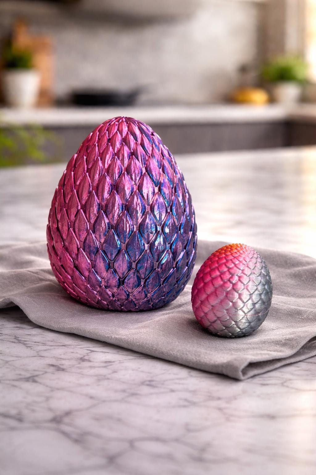 3D Printed Flexi Dragon and Dragon Egg