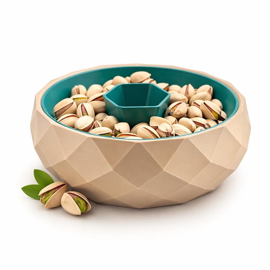 Pistachio bowl and Shell holder