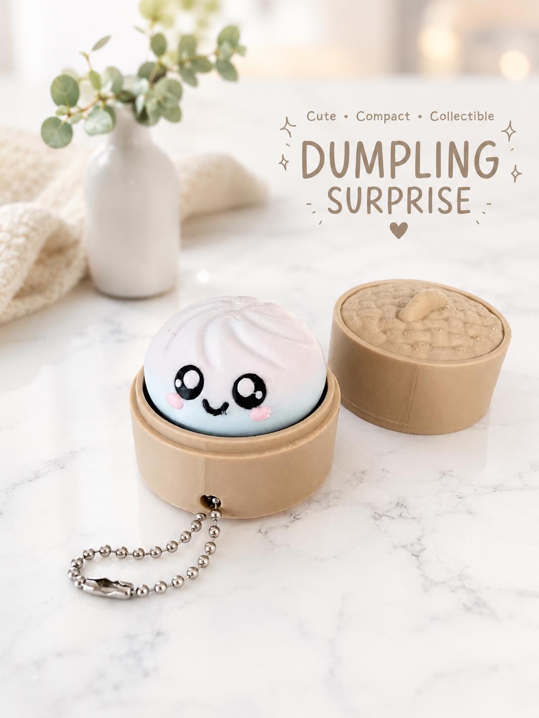 3D Printed Dumpling Clicker Keychain | Bao Bun Fidget Toy, Sensory Stress Relief Bag Charm