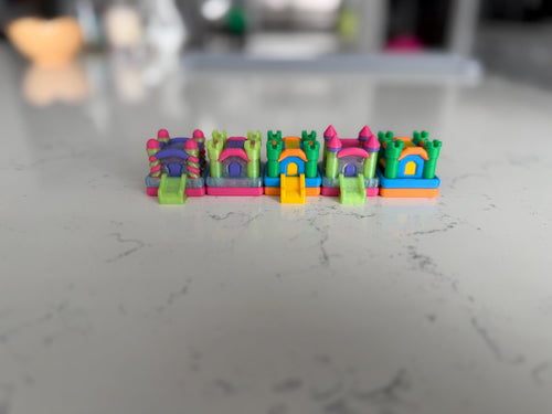 3D Printed Bounce House Clicker Toy | Inflatable Castle Fidget for ADHD, Anxiety, Desk Gift