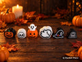 3D Printed Halloween Clicker Fidgets | Cute Spooky Sensory Toys | Pumpkin Ghost Witch Hat RIP Tombstone