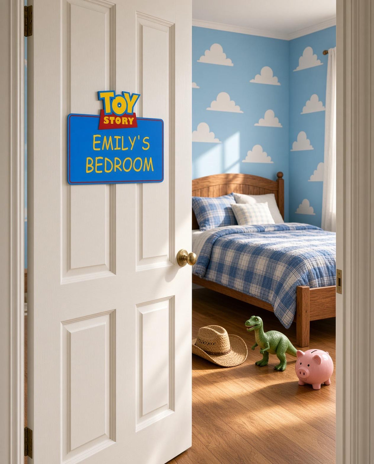 Personalized Toy Story Inspired Door Sign | Custom Kids Bedroom Name Plaque | Nursery Door Decor