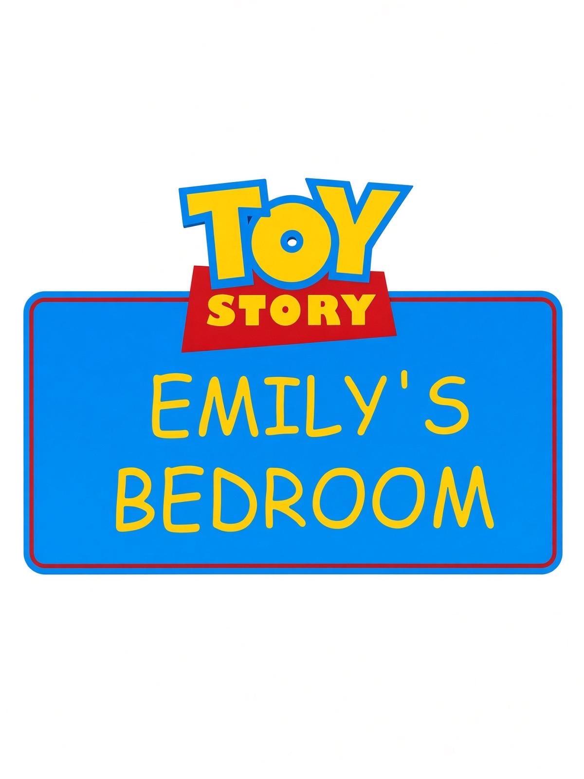 Personalized Toy Story Inspired Door Sign | Custom Kids Bedroom Name Plaque | Nursery Door Decor