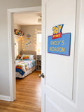 Personalized Toy Story Inspired Door Sign | Custom Kids Bedroom Name Plaque | Nursery Door Decor