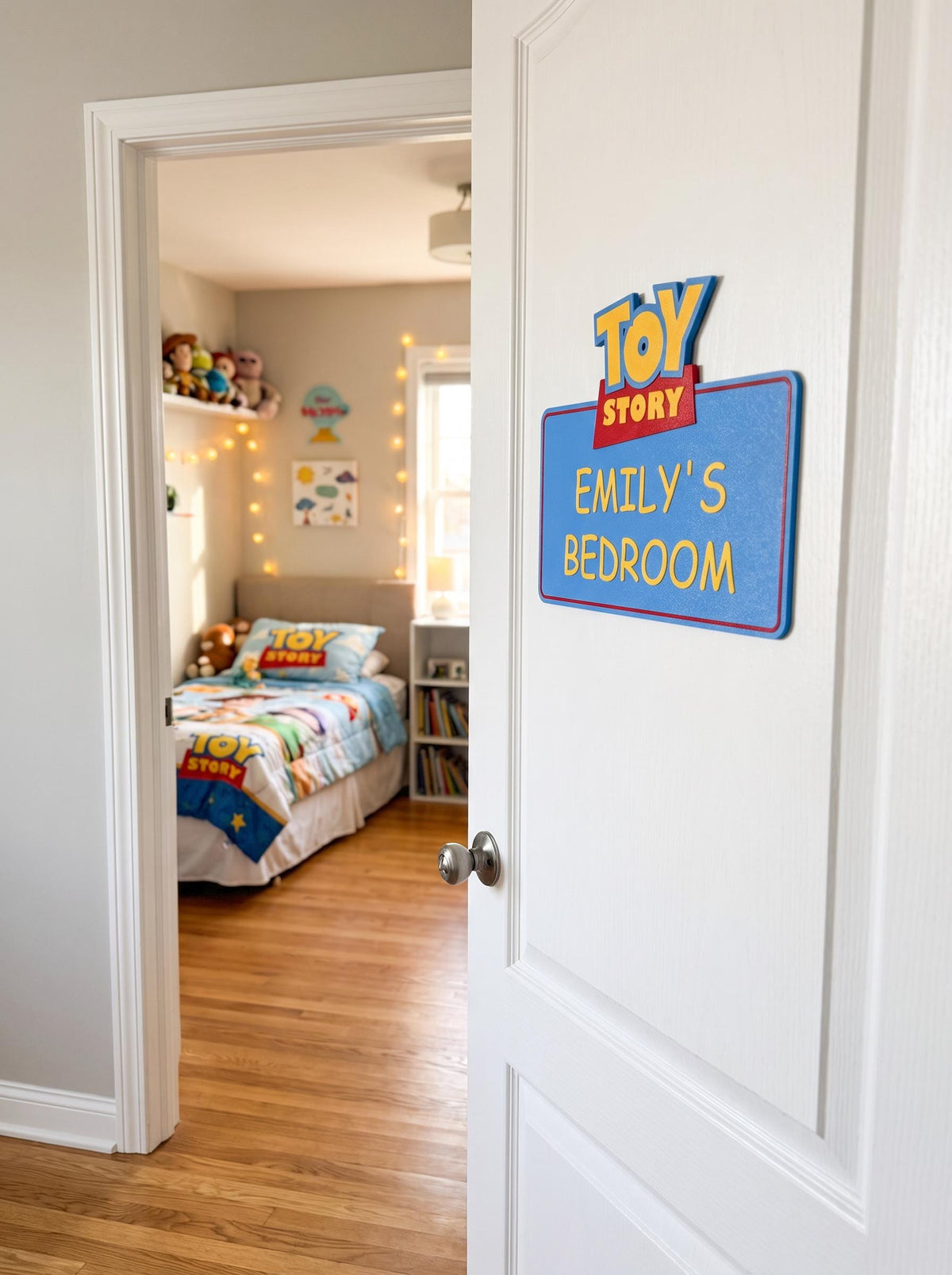 Personalized Toy Story Inspired Door Sign | Custom Kids Bedroom Name Plaque | Nursery Door Decor