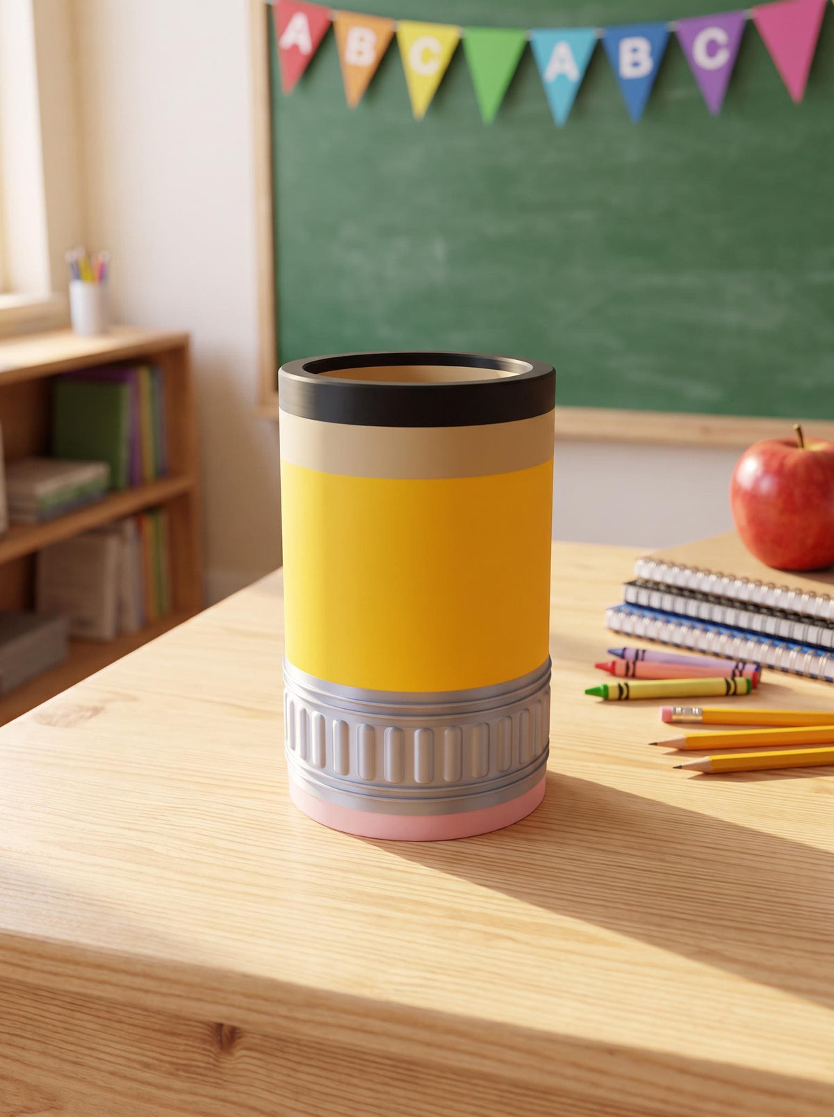 Pencil-Inspired Classroom Clorox Wipes Holder | Teacher Desk Decor